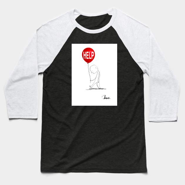 Help Baseball T-Shirt by Loui Jover 